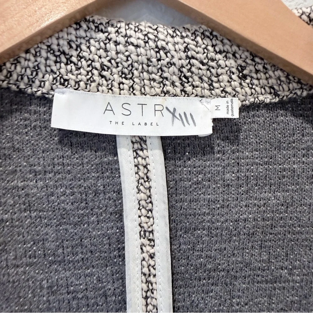ASTR Tweed Knit Blazer Cardigan M | Scandi Minimalist Quiet Luxury Bouclé Jacket - Picture 2 of 9